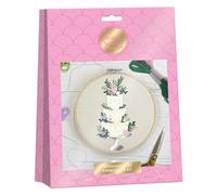 Sew & So On Kit de broderie à coudre et ainsi de suite, gâteau de mariage, idéal pour adultes et enfants, excellent cadeau pour décoration d'intérieur