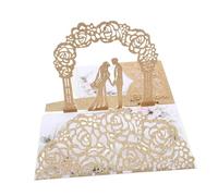 SEWACC 1 ensemble Carte de Mariage avec Enveloppes et Papier Intérieur Invitations pour Mariage Fiançailles Anniversaires et Célébrations Carte de Félicitations pour Mariés et Mariées