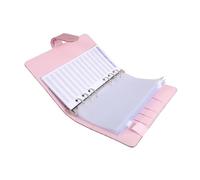 SEWACC 1 ensemble Classeur Budgétaire Cuir PU avec Enveloppes Zippées Budget Organisateur de Finances pour Économies et de Budget Couleur Étoile Rose