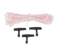SEWACC 1 Jeu De Cordons De Tirage De Déverrouillage D'Urgence Pour Porte De Garage Avec Poignées Corde De Traction Pour Échelle De Grenier Corde En Polyester De 15 M