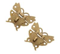 SEWACC 1 Jeu Fermeture Antique Verrou Hasp Plat Pour Meubles Vintage Accessoire De Boîte À Bijoux Et Armoire 2 Pièces