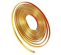 SEWACC 1 rouleau Bande Autocollante Décorative PVC Moulure Flexible pour Bord de Mur pour Cuisine et Salle de Bain Installation Facile Couleur Dorée