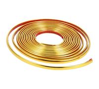SEWACC 1 rouleau Bande Autocollante Décorative PVC pour Moulure Flexible Bande Étanchéité Autocollante pour Coins et pour Cuisine et Salle de Bain de Couleur Dorée