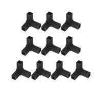 SEWACC 10 connecteurs en T en plastique 20 mm pour tubes carrés - Assemblage de rayonnages et clôtures avec précision et facilité