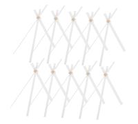 SEWACC 10 Ensembles Kit Mécanisme Horloge Murale Silencieux Mouvement Quartz Précis Aiguilles Métalliques Durables pour Réparation et Création DIY