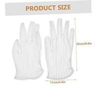 SEWACC 10 paires Gants Ultra Fins Blancs Gants Polyvalents pour Inspection Bijoux Horlogerie Nettoyage et Manutention Délicate