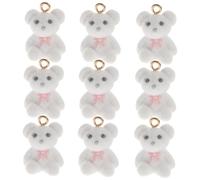 SEWACC 10 pièces Breloques Ours Cartoon pour Bijoux DIY Pendentifs Suspendus pour Bracelet Boucle Oreille Collier Accessoires de Création Personnalisée