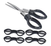 SEWACC 10 pièces Ciseaux de Pliables Multifonctions Coupe Fil Compact Plastique et Acier Inoxydable Cisailles Réutilisables pour Fil de Outil de Portable Noir