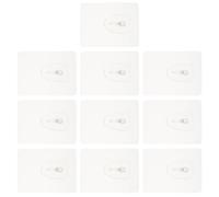 SEWACC 10 Pièces Crochet Adhésif Transparent Pet sans Perçage, Lot 6x8 | Pu Gel, Réutilisable Après Retrait, pour Clés et Chapeaux, Maison Bureau