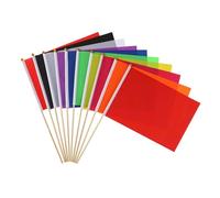 SEWACC 10 pièces Drapeaux de Marquage Colorés pour Pelouse et Jardin Polyester Résistant avec Poteaux Bois Stables pour Irrigation Construction et Délimitation Invisible