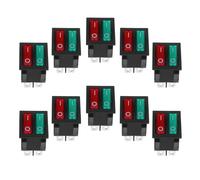 SEWACC 10 Pièces Interrupteur à Bascule Double 6 Broches 16a 250v pour Chauffage Électrique et Crêpière, Plastique Solide, Installation Facile pour Maison et Espace de Travail