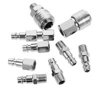 SEWACC 10 pièces Kit Raccords Compresseur Inoxydable Résistants Corrosion pour Outils Pneumatiques Cloueur Nettoyeur Haute Pression Connecteurs Air Faciles à Installer