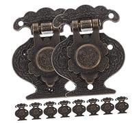 SEWACC 10 pièces Loquet Bascule de Verrou Décoratif Antique Adapté pour Boîtes Coffrets à Bijoux et Armoires Design Vintage Corrosion
