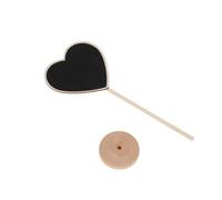 SEWACC 10 pièces Lot de Mini Tableaux Ardoises Bois Forme Cœur avec Support Tableaux Noirs Compacts pour Messages et Décorations de Fête