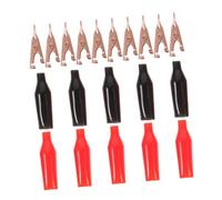 SEWACC 10 pièces Lot de Pinces Crocodile Cuivre Massif pour Test Électrique et Bricolage Clips Métalliques Robustes et Durables pour Câblage Soudure et Fixation Précise Couleur Aléatoire