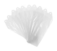 SEWACC 10 pièces Lot de Pochettes Transparentes Perforées pour Marque Pages PVC Résistant Étanches et Protection Claire pour Affichage et Rangement