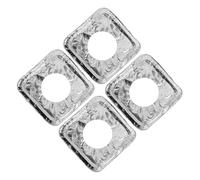 SEWACC 10 pièces Lot de Protège Cuisinière Jetables Aluminium Épais Couvre-brûleurs Carrés Anti-graisse et Huile Faciles à Nettoyer pour Gazinière