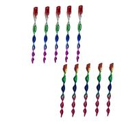 SEWACC 10 pièces Lot de Tiges Spirales Réfléchissantes Anti-Oiseaux Dispositif Décoratif et Dissuasif pour Jardin Balcon et Fenêtres Rotation Au Vent