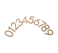 SEWACC 10 Pièces Numéros de Maison Autocollants en Acrylique, Panneau Numéro D’appartement 3d, Doré, pour Porte, Boîte aux Lettres et Hôtel, Identification Claire, Pose Facile