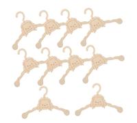 SEWACC 10 Pièces Pet Clothes Rack Wooden Cartoon Animal Hangers for Small Pets Puppy and Cat Wardrobe Organizer for Drying and Displaying Outfits