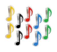 SEWACC 10 pièces Pinces Partition Musique Multifonction Notes Colorées Clips Pour Mémo Bureau Polyvalents