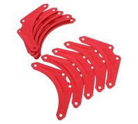 SEWACC 10 Pièces Plaque Triangulaire de Renfort en Fer pour Échelle, Rouge | Pièce D’escabeau, Support D’angle Fixe, pour Réparation et Assemblage de Rayonnage