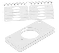 SEWACC 10 pièces Plaques de Renfort pour Porte de Cabinet Acier Inoxydable Kit de Réparation Plaques de Charnière Compactes et Durables pour Réparation Rapide et Polyvalente des Portes