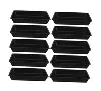 SEWACC 10 pièces Plateau de Drainage Plastique Rectangle pour Pots de Fleurs Soucoupes Résistantes pour Plantes Intérieur Collecteur Eau et Terreau Adapté à Divers Pots