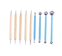 SEWACC 10 Pièces Set Outils Sculpture pour Modelage Argile Kit Débutant Céramique Poterie avec Ball Stylus Double Embout Outils Peinture Pointillée et Gravure Précision et pour Détails
