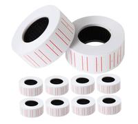 SEWACC 10 rouleaux Étiquettes Prix Blanches Autocollantes pour Bureau Boutique Étiquettes Petites Adhésives pour Étiquetage