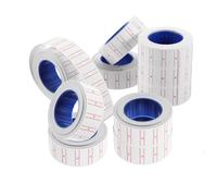 SEWACC 10 rouleaux Lot Papier Autocollant pour Étiquettes Prix Stickers par Rouleau Compatible Machine Étiquetage Pratique pour Magasins et Marchés