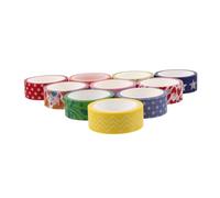SEWACC 10 rouleaux Set de Rubans Washi Masking Tape Motifs Botaniques Décoratifs DIY Scrapbooking et Artisanat Fait Main pour Fournitures Créatives