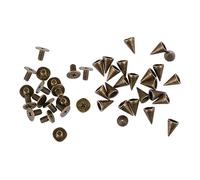 SEWACC 100 Ensemble pointes de cône boutons-pression gros boutons pression goujons coniques à pointe de balle rivets goujon punk goujons vissés sachet lena nail clou conique cône en métal