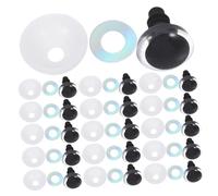 SEWACC 100 Ensembles Glitter Resin Eyes Moon Shaped DIY Craft Fake Eyeballs for Crochet Plush Toys and Puppets