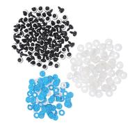 SEWACC 100 Ensembles Resin Offset Moon Shaped Pupils for DIY Crochet Plush Animals Realistic Handmade Safety Eyes for Unique Toy Making