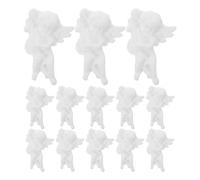 SEWACC 100 figurines miniatures d'anges : ornements de Noël en résine à dos plat pour la création de bijoux et autres loisirs créatifs ; cabochons et breloques de Noël.