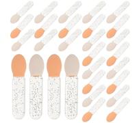 SEWACC 100 Mini Pinceaux de Maquillage pour Yeux et Compacts, Applicateurs Double-Face pour Fard à Paupières Crème et Correcteur, Outils Légers de Retouche Voyage