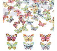 SEWACC 100 Pièces Boutons de Couture en Bois, Décoration et Loisirs | Surface Lisse sans Bavure, Forme de Petit Insecte, pour Couture et Décoration, Lot D'accessoires pour Garçon et Filles