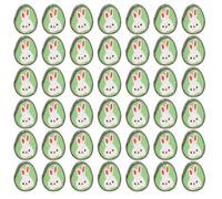 SEWACC 100 Pièces Breloques Lapin en Pâte Polymère, Lot Créatif Léger | Fabrication de Bijoux, Usage Pendentif ou Porte-clés, Style Cartoon, Thème Pâques, Prêtes à Enfiler