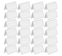 SEWACC 100 Pièces Cartes de Placement de Siège Mariage, Bord Argenté | Noms Invités et Réservations, Surface Adaptée à L’écriture L’impression, Tente 4x3,5 Pouces