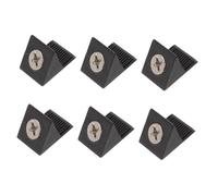 SEWACC 100 pièces Équerres Angle Plastique avec Vis pour Réparation Meubles Supports Renfort et Fixation Fond Armoire Renforts pour Planches et Étagères
