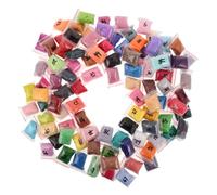 SEWACC 100 Pièces Lot de Laine à Feutrer Colorée pour Couture Au Point de Feutre Aiguille Laine Cardée Douce Couleurs pour Débutants et Experts Bricolage Artistique