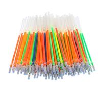 SEWACC 100 pièces Lot Recharges Stylos Gel Fluorescents Multicolores Recharge Feutre Professionnel Stylos Scolaires et Dessin sans Fuite et Portable