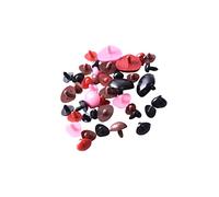 SEWACC 100 Pièces Nez pour Fabrication Poupées DIY Accessoires Nez pour Ours Peluche Couleurs Mixtes Kit Réparation Peluches et Marionnettes
