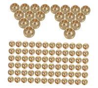 SEWACC 100 Pièces Perles Intercalaires Or Lot de Perles Ronde Lisses pour Fabrication de Accessoires Diy pour Bracelets Colliers Boucles Oreilles