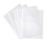 SEWACC 100 pièces Pochettes de Classement Transparentes Lot de Protège-documents Réutilisables pour Bureau École et Maison Accessoires de Chemise Perforée