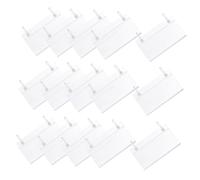 SEWACC 100 Pièces Price Holder With Dual Hook Design Transparent Shelf Label Clips For Supermarket Retail Signs And Merchandise Display