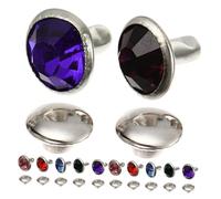 SEWACC 100 Pièces Rivets Strass Colorés Argentés Mix pour Artisanat Décoration Sacs Chaussures Vêtements Diy