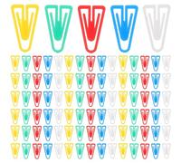 SEWACC 100 Trombones Colorés Triangulaires 22 MM Pinces Pratiques pour Classeurs, Mémos, Carnets et Organisation à Domicile et Bureau