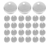 SEWACC 100pièces Disques Ronds Acier Inoxydable de Plats et Métalliques à Graver pour Création de Breloques Porte-clés et Pendentifs